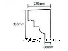 产品分解图型 - 檐口线，型号：SX311-YK-3，规格：230x310mm(3) - 正定三象EPS建材 zd.sx311.cc